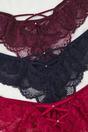 Multi 3 Pack Lace Cross Strap Back Brazilian Briefs, Image 3 of 3