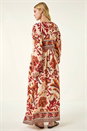 Stone Floral Border Print Maxi Dress , Image 3 of 5