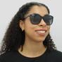 Black Emporio Armani Black Rectangle Black Grey Gradient 4060 Sunglasses, Image 5 of 6