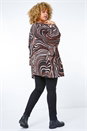 Chocolate Curve Swirl Print Batwing Top, Image 3 of 5