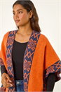 Rust Nordic Pattern Cape, Image 4 of 5