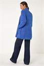 Indigo Fluffy Textured Knit Cardigan, Image 4 of 5