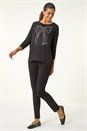 Black Hotfix Bow Top, Image 2 of 5