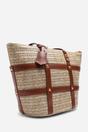 Tan Where's That From Tan Catalina Large Raffia Bag with Stud Detail, Image 2 of 4