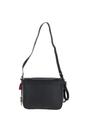 Black 'Tsanta' Flap Over Real Leather Shoulder Bag, Image 3 of 4
