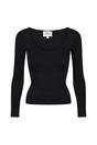 Black Long Sleeve Sculpting Top Smooth Fit, Image 1 of 5