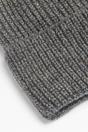 Dark Grey Glitter Knitted Winter Beanie Hat, Image 2 of 3