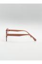 Pink SVNX Pink Square Rimless Sunglasses with Ombre Lens, Image 3 of 5
