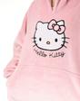 Pink Hello Kitty Character Face One Blanket Hoodie, Image 3 of 6