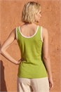 Olive Cotton Ric Rac Trim Vest, Image 3 of 4