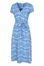 Blue Santorini Wrap Midi Dress, Image 3 of 3