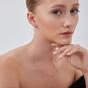 Silver Sterling Silver High Quality Round Pink Opal Earring, Image 5 of 5