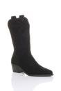 Black Low Cuban Heel Embroidered Cowboy Western Boots, Image 1 of 4