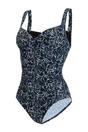Navy Sakari Patterned One Piece Swimsuit, Image 3 of 5