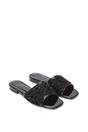 Black XY LONDON Black 'Ziva' Embroidered Sequin Slip On Slider Sandals, Image 5 of 6