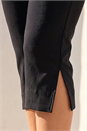 Black Dusk Split Hem Bengaline Capri Trouser, Image 4 of 4