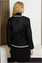 Black Julianna Fluffy Button Knit Cardigan , Image 2 of 3