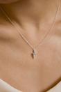 Silver Sterling Silver Lightning Bolt Necklace, Image 2 of 3