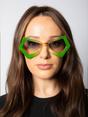 Green 2 Tone Angular Sunglasses in Green, Image 2 of 6