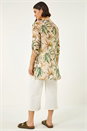 Green Leaf Wrap Hem Tunic Top, Image 4 of 5