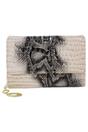 Beige Faux Crocodile Pattern Folded Purse, Image 5 of 6