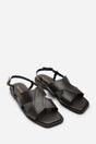 Dark Brown Where's That From Dark Brown Cavina Square Toe Slingback Sandals, Image 5 of 6