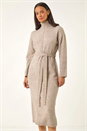 Natural  Dusk Belted Knit Midi Dress, Image 2 of 5