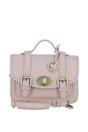 Beige Stylish Real Leather Medium Satchel Bag, Image 1 of 4