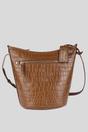Tan Ashwood Leather Tan 'Expression' Croc Embossed Real Leather Shoulder Bag, Image 1 of 4