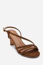 Brown Where's That From Brown 'Mykonos' Mutli Strap Slingback Low Block Heel, Image 3 of 6