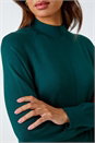 Emerald Longline High Neck Tunic Jumper , Image 5 of 5