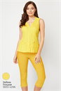 Yellow Sleeveless Crinkle Blouse, Image 7 of 8