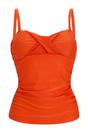 Orange Aceana III Plain Tankini Top, Image 2 of 6