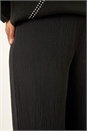 Black Curve Textured Stretch Trousers, Image 5 of 5