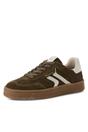 Green Tamaris Womens Olive Green Suede Sneaker, Image 3 of 8
