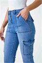 Denim Cotton Blend Cargo Stretch Jegging, Image 5 of 5