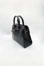 Black Crocodile-Print Handbag, Image 5 of 5