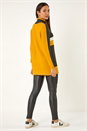 Yellow Colour Block Roll Neck Knit, Image 3 of 5