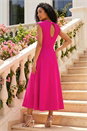 Cerise Fit & Flare Midi Dress, Image 2 of 4