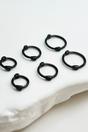 Black Black S999 Silver Huggie Hoops, Image 3 of 4