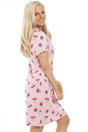Pink Camille Lingerie Pink Strawberry Print Cotton Nightshirt, Image 4 of 4