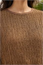 Chocolate Textured Stretch Tunic Top, Image 4 of 4