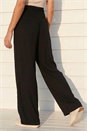 Black Shirred Wide Leg Trouser, Image 3 of 4