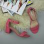 Coral AJVANI Coral Mid Block Heel Ankle Strap Sandals, Image 4 of 6