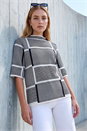 Grey Check Short Sleeve Jumper, Image 1 of 4