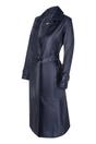 Black Suede Toscana Sheepskin Trench Coat-Rush, Image 2 of 4