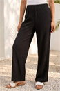 Black Petite Textured Stretch Trouser, Image 1 of 4