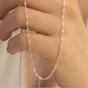 Silver Spero Silver Twisted Curb Singapore Sterling Silver Chain Adjustable size, Image 3 of 3