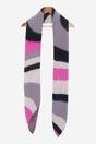 Pink Wave Stripe Winter Scarf, Image 3 of 4
