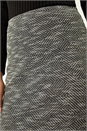 Black Textured Stretch Knee Length Skirt, Image 5 of 5